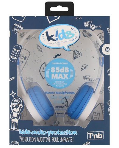 TNB KIDS Casti cu microfon si cablu, Albastre - 3