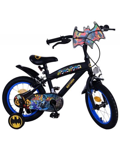 Bicicletă pentru copii cu roți auxiliare  E&L cycles - Batman, 14'' - 2