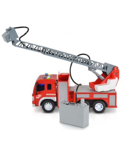 Jucărie pentru copii Moni Toys - Camion de pompieri cu pompă și scara, 1:12 - 4