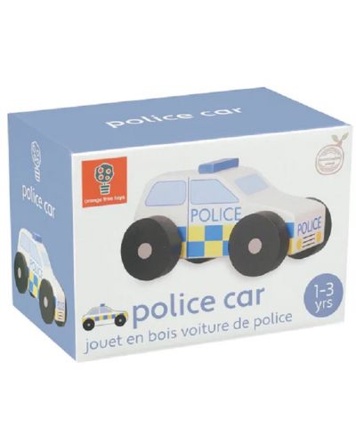Jucărie pentru copii Orange Tree Toys - Mașină de poliție din lemn - 1