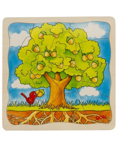 Puzzle pentru copii cu mai multe straturi Goki - Copac - 1
