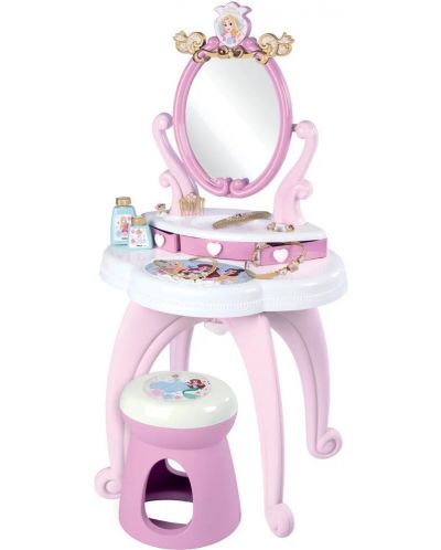 Masă de toaletă pentru copii 2 în 1 Smoby Disney Princess - Coafor - 1