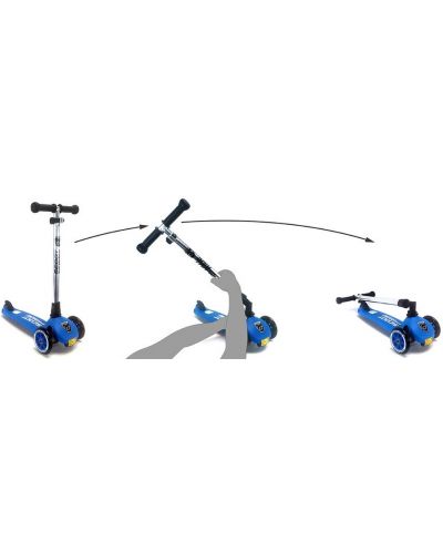 Trotineta pentru copii Scoot & Ride - Highwaykick 3, pliabila, albastra  - 4