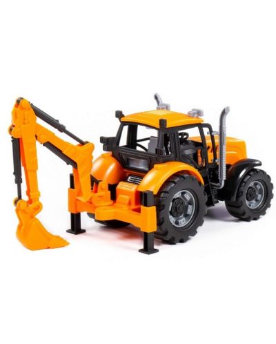 Jucărie Polesie Progress - Tractor de inerție cu braț și lopată - 3