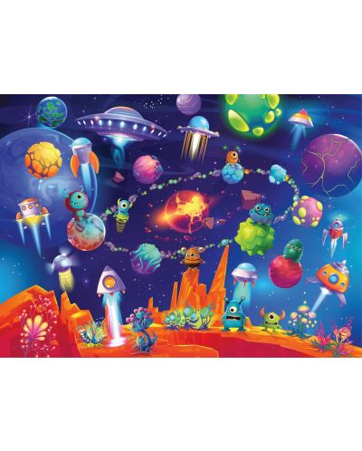 Puzzle pentru copii Ravensburger  din 60 piese - Extratereștrii spațiului - 2