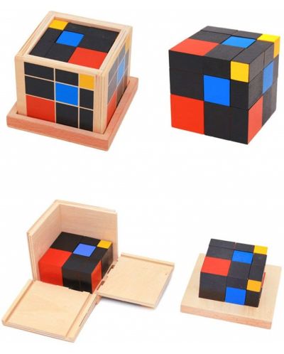 Jucărie inteligentă pentru copii - Cubul Trinomial Montessori - 1