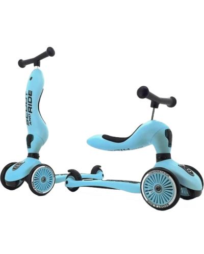 Tricicleta pentru copii Scoot & Ride - Highwaykick 1, 2 in 1, Albastru deschis - 1