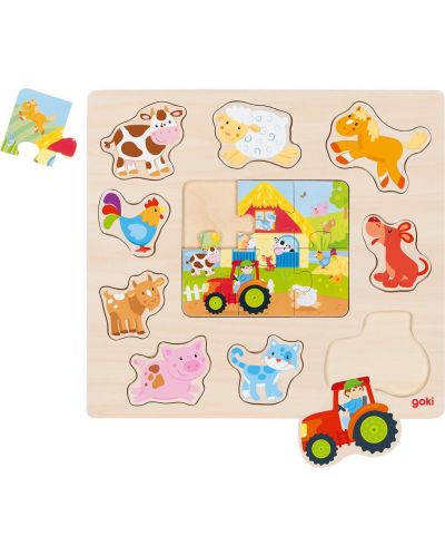 Puzzle pentru copii Goki - Animale de fermă - 1