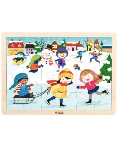 Puzzle pentru copii Viga - Iarna, 24 piese - 1