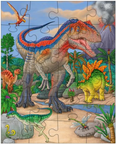 Puzzle pentru copii 3 in 1 Haba - Dinozauri - 4