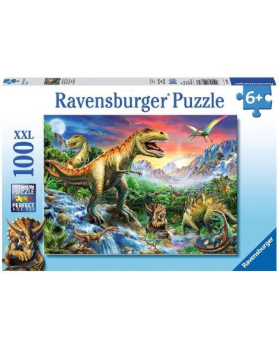 Puzzle pentru copii Ravensburger  din 100 XXL piese - Epoca dinozaurilor - 1