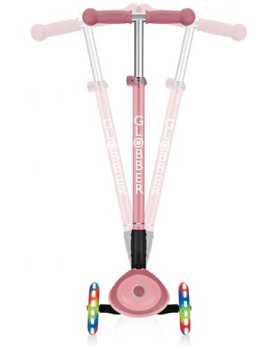 Trotinetă pliabilă pentru copii Globber - Primo Foldable Plus Lights, roz - 5