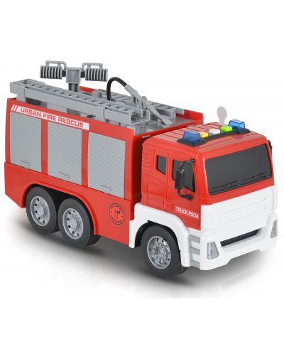 Jucărie pentru copii Moni Toys - Camion de pompieri cu pompă și scara, 1:12 - 4