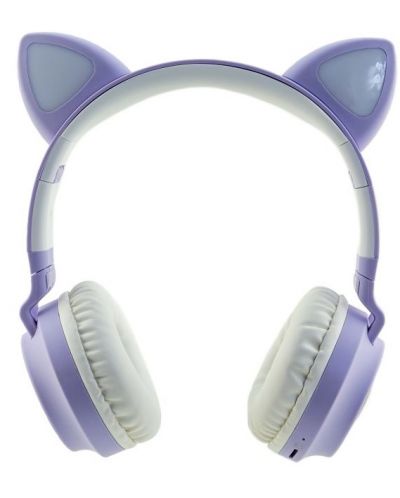 Casti pentru copii PowerLocus - Buddy Ears, wireless, mov/albe - 2