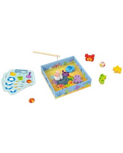 Joc de lemn pentru copii Tooky Toy - Pescuit - 3