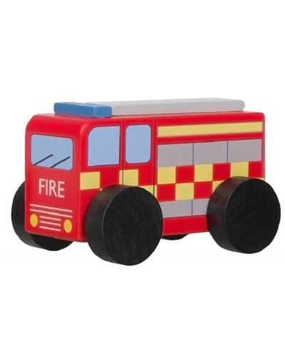 Jucărie pentru copii Orange Tree Toys - Mașină de pompieri din lemn - 2