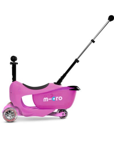 Scooter pentru copii 2 în 1 Micro - Mini2Go Deluxe Plus, roz - 2