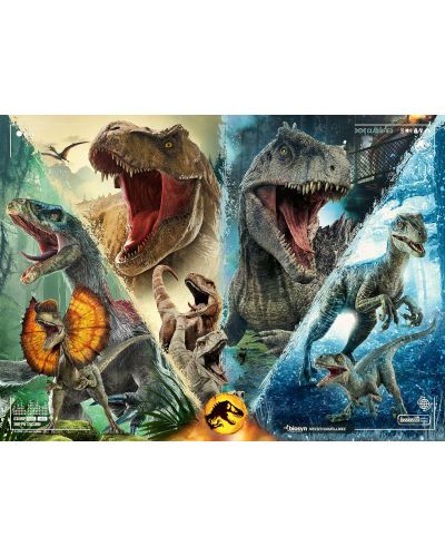 Puzzle pentru copii  Ravensburger din  100 XXL piese - Dominație în Jurassic World - 2