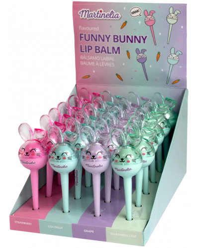 Balsam de buze pentru copii Martinelia - Funny Bunny, iepure, sortiment - 1