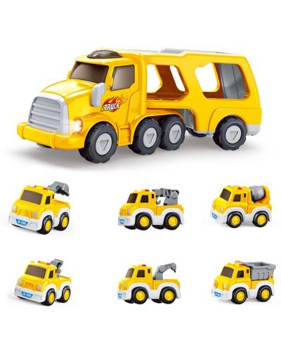 Set de joacă pentru copii Sonne - Camion cu platformă și mașini  - 2