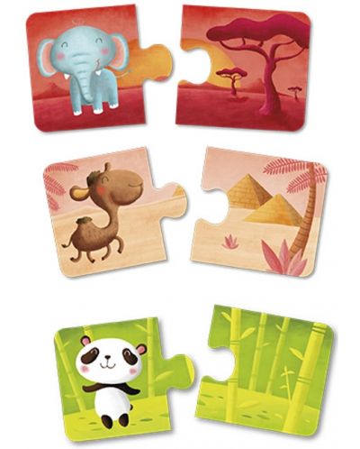Puzzle pentru copii  Eurekakids - Montessori, Casa la animale 28 bucati - 2