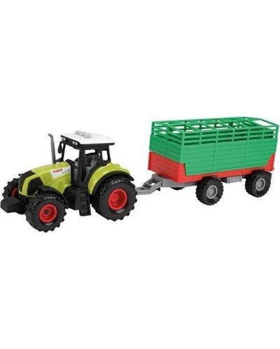Jucarie pentru copii Toi Toys - Tractor cu remorca, cu sunet si lumina - 1