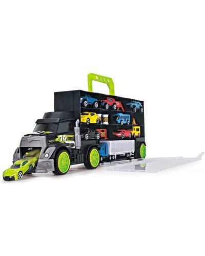 Jucarie pentru copii Dickie Toys - Camion pentru transport, cu 4 masini - 3
