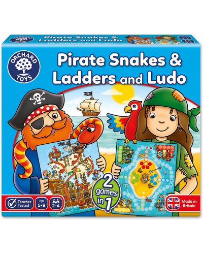 Orchard Toys Joc educativ pentru copii - Pirate Snakes & Ladders and Ludo - 1