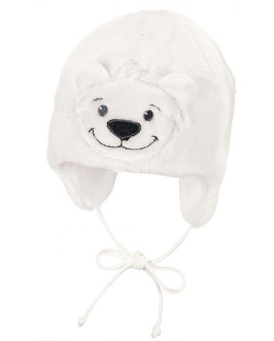 Pălărie de iarnă pentru copii Sterntaler - Bear, 45 cm, 6-9 luni, ecru - 1