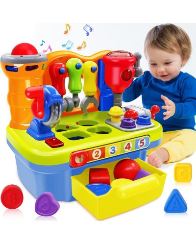 Jucărie pentru copii Hola Toys - Mini atelier cu instrumente și muzică - 4