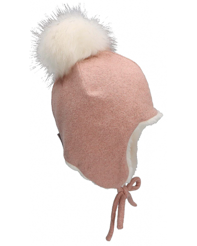 Pălărie de iarnă pentru copii cu pompon Sterntaler - Fetiță, 53 cm, 2-4 ani, roz	 - 5