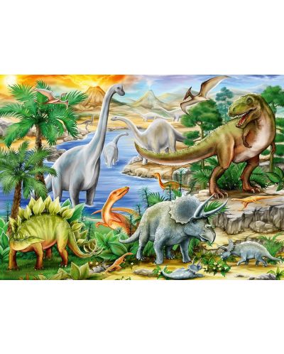 Puzzle pentru copii Ravensburger  din 60 piese - Viața preistorică - 2