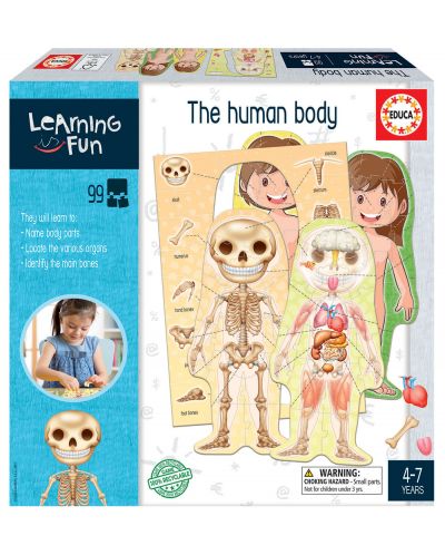 Puzzle pentru copii Educa din 99 de piese - Corp uman - 1
