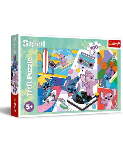 Puzzle Trefl 100 de piese - Stitch - 1