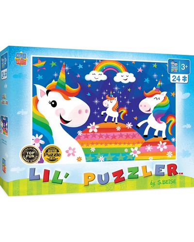 Puzzle Master Pieces de 24 piese - Rainbow unicorns - 1
