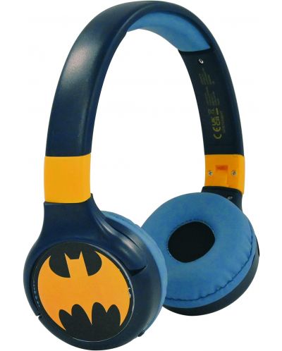 Căști pentru copii Lexibook - Batman HPBT010BAT, wireless, albastru  - 2