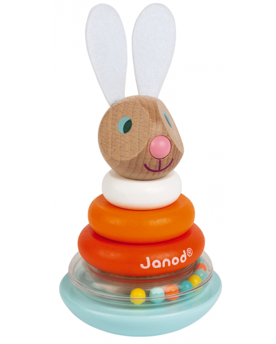 Jucărie pentru copii Janod - Iepuraș infilțabil și balansoar - 1