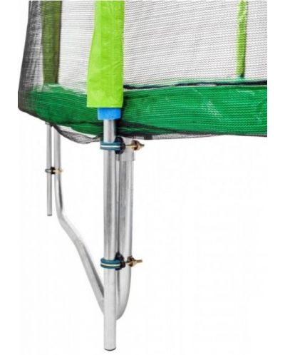 Trambulină pentru copii Atleto - Cu plasă și scăriță, 305 cm, verde - 2