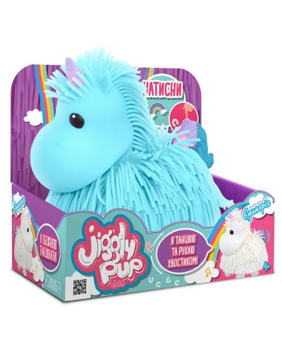 Eolo Toys Jiggly Pets - Unicorn Roschly cu sunete, albastru - 1