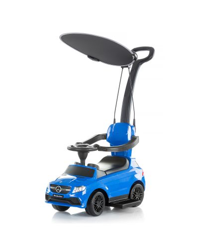 Mașină pentru copii cu mâner și baldachin Chipolino - Mercedes AMG GLЕ63, albastrâ - 1