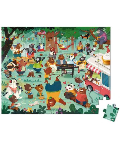 Puzzle pentru copii Janod - familia de ursi, 54 piese - 2