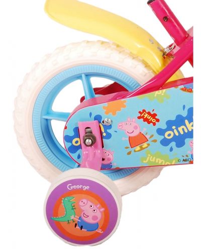 Bicicletă pentru copii cu roți auxiliare  E&L cycles -Peppa Pig, 10'' - 4