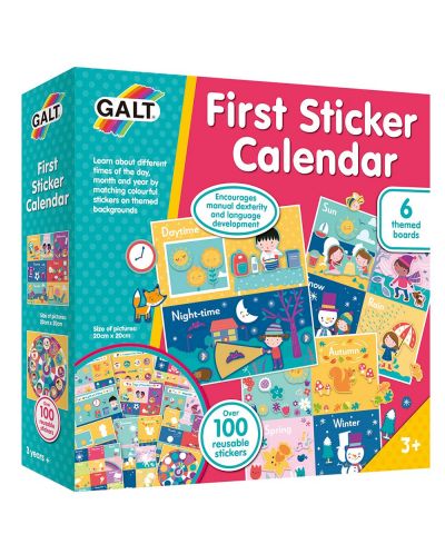 Calendar pentru copii Galt - Primul meu calendar, cu stickere reutilizabile - 1