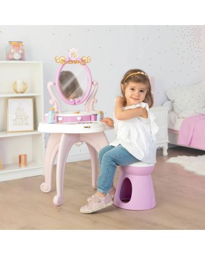 Masă de toaletă pentru copii 2 în 1 Smoby Disney Princess - Coafor - 4