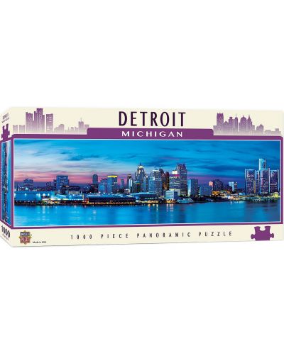 Puzzle panoramic Master Pieces de 1000 piese - Detroit, Michigan - 1