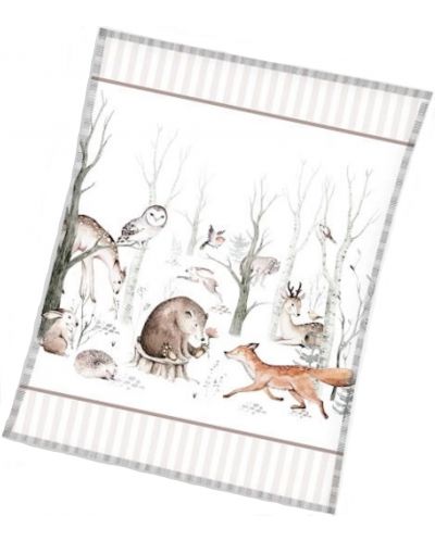 Păturică pentru copii Sonne - Animale sălbatice, 110 x 140 cm - 1