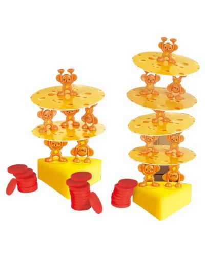 Joc de echilibru pentru copii Qing - Turn de brânză și șoareci - 2