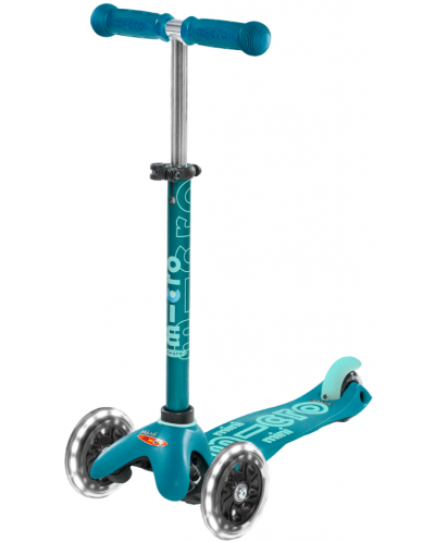 Scooter pentru copii Micro - Mini Deluxe LED, Aqua - 1