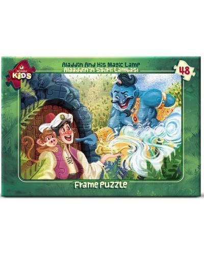 Puzzle artistic de 48 de piese - Aladdin și lampa magică - 1