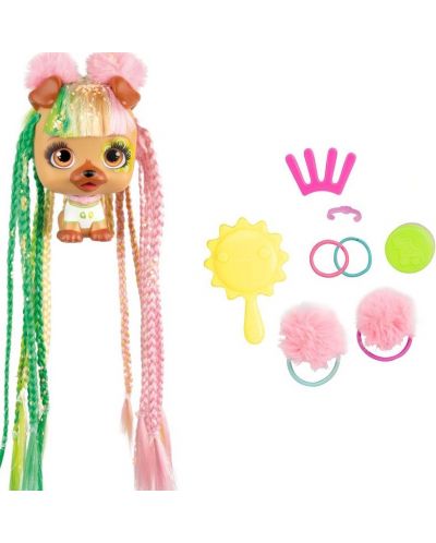 Jucarie pentru copii Vip Pets - Catel cu 9 accesorii coafuri